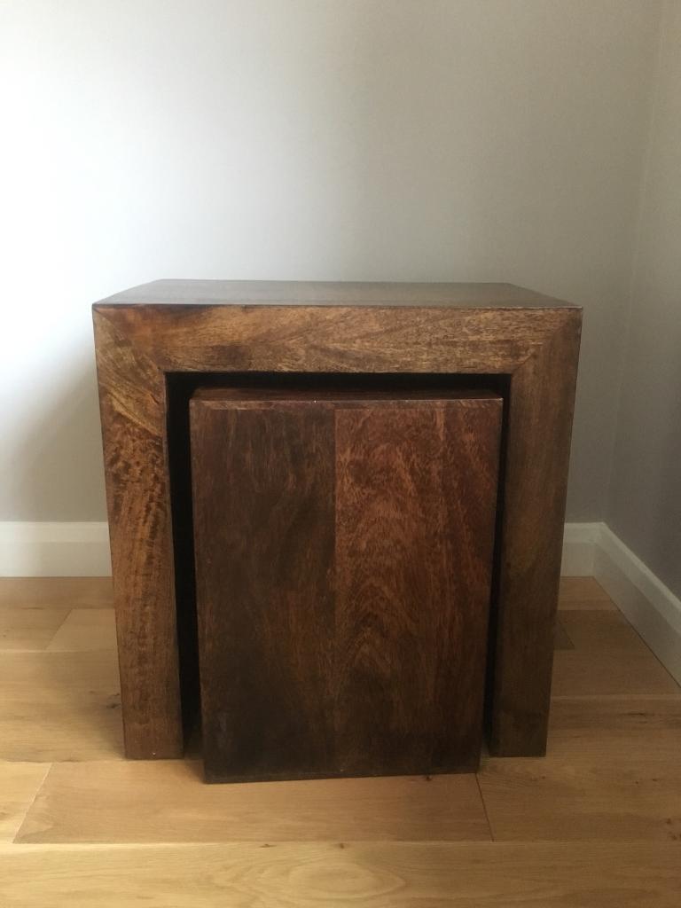 Mango Wood Cube Furniture Nest of Tables in Mansfield 