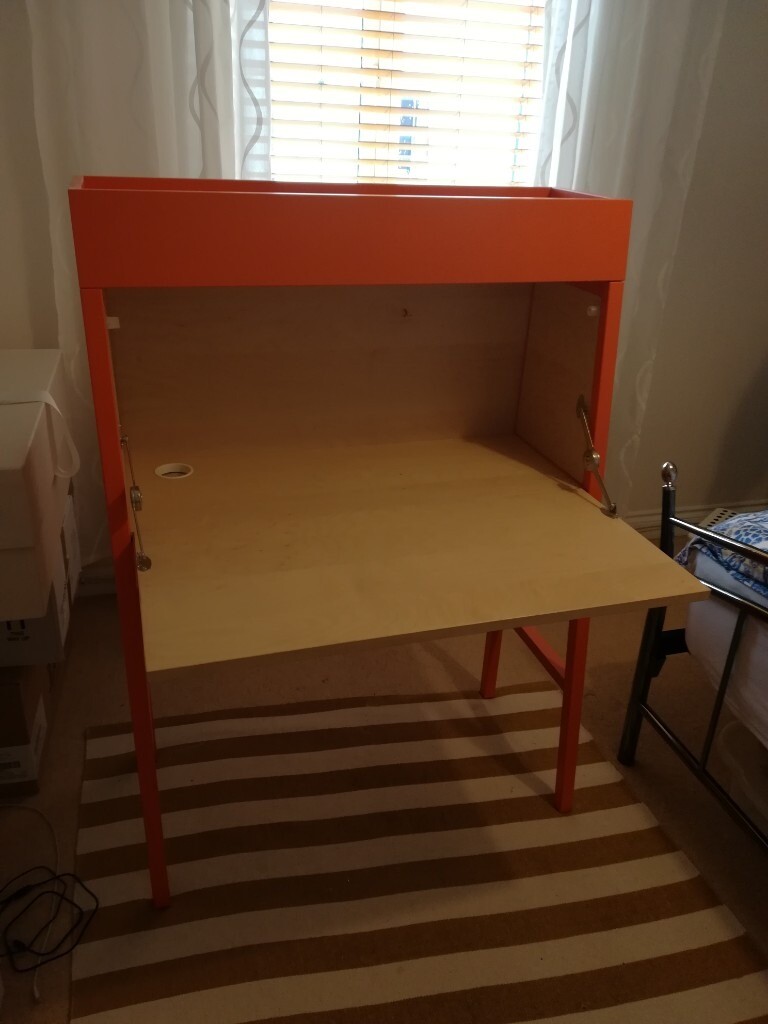 Veneer and orange IKEA desk in Swindon, Wiltshire Gumtree