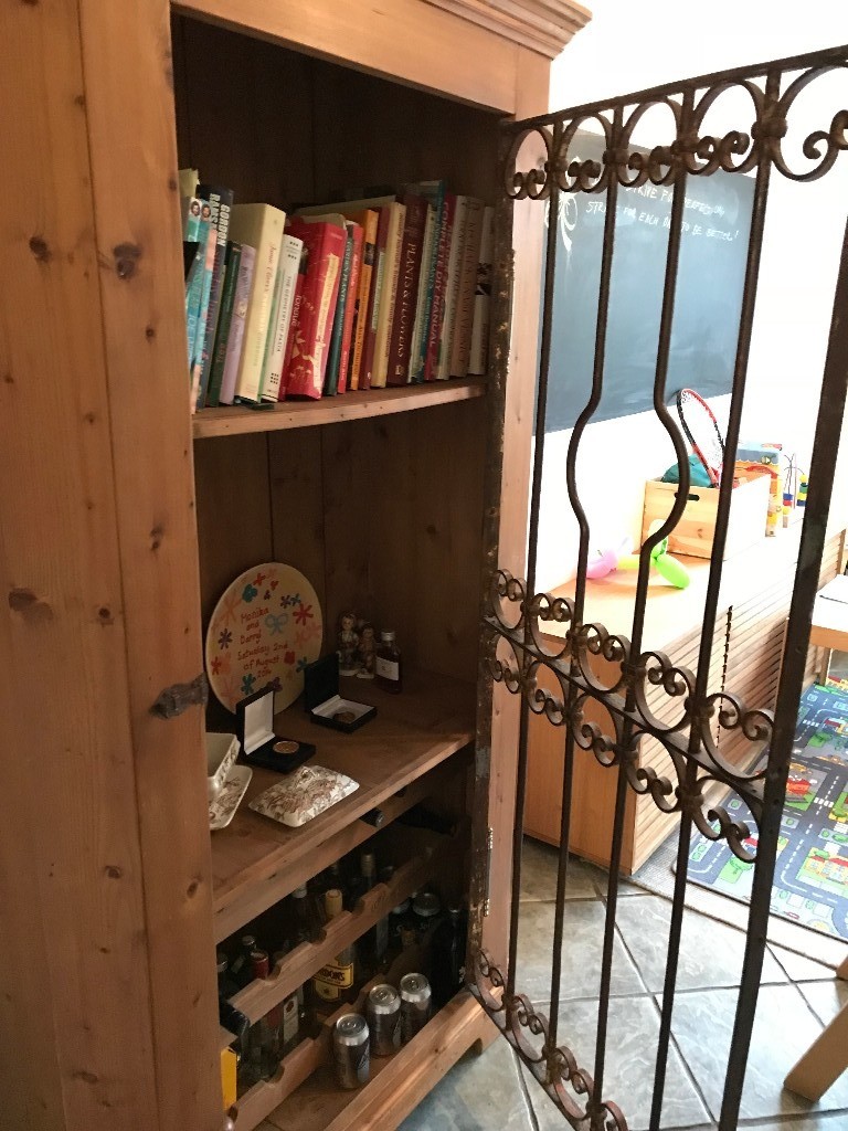 Vintage 6 2ft Tall Cupboard With Wine Rack For Kitchen Pantry With