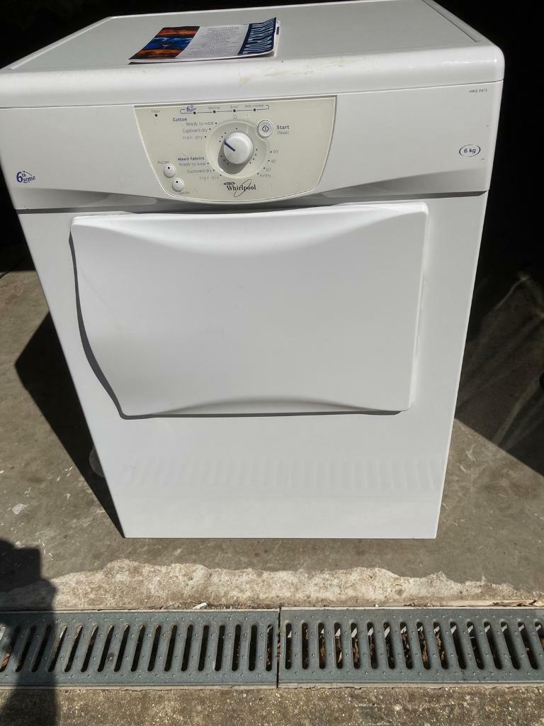 Whirlpool AWZ 2413 ‘6th sense’ sensor drying vented dryer, 6kgs in