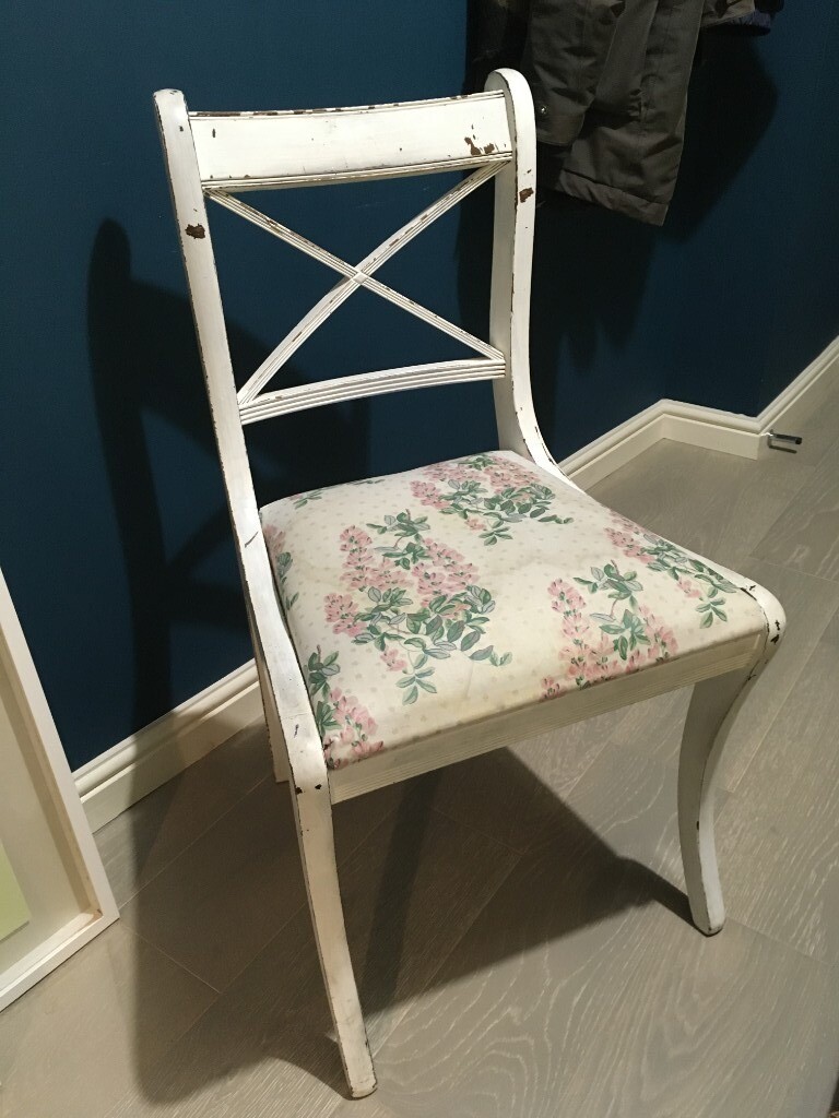 Floral (vintage Laura Ashley) restored dining chairs | in Hackney