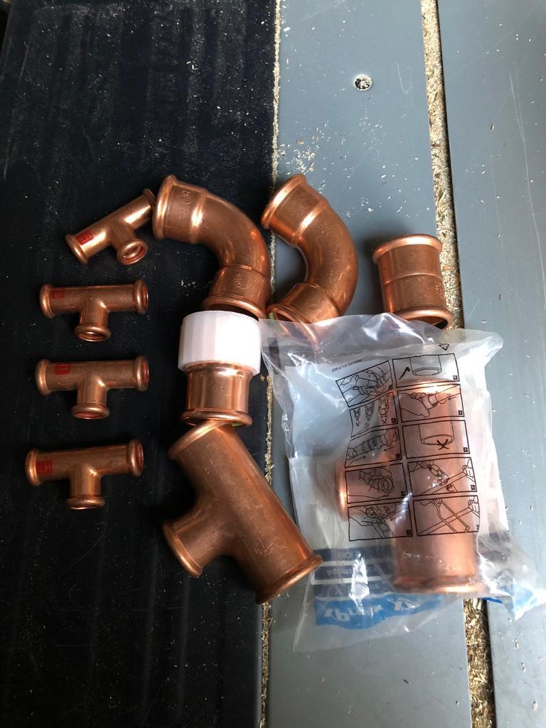 546 x Copper Xpress PressFit Fittings (Heating/Plumbing/Solar) in