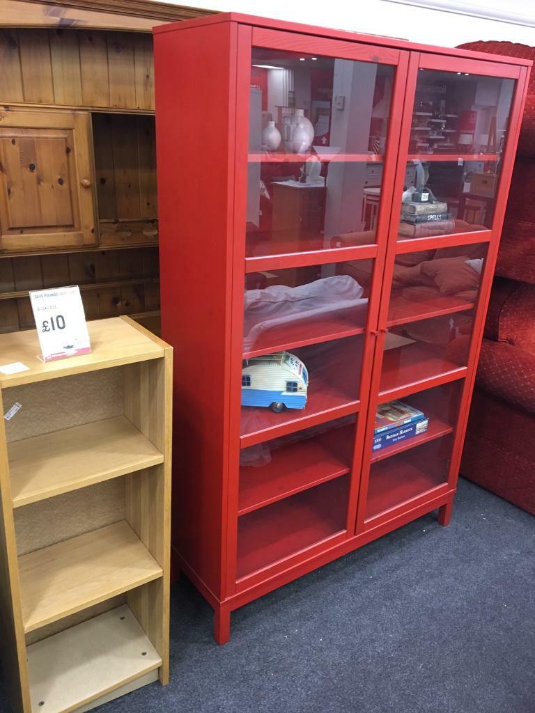 BHF red bookcase with glass door in Wandsworth, London Gumtree
