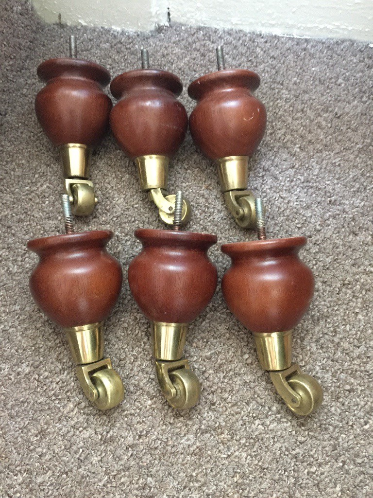 Wooden Sofa Legs with Brass Castors in Cwmavon, Neath Port Talbot