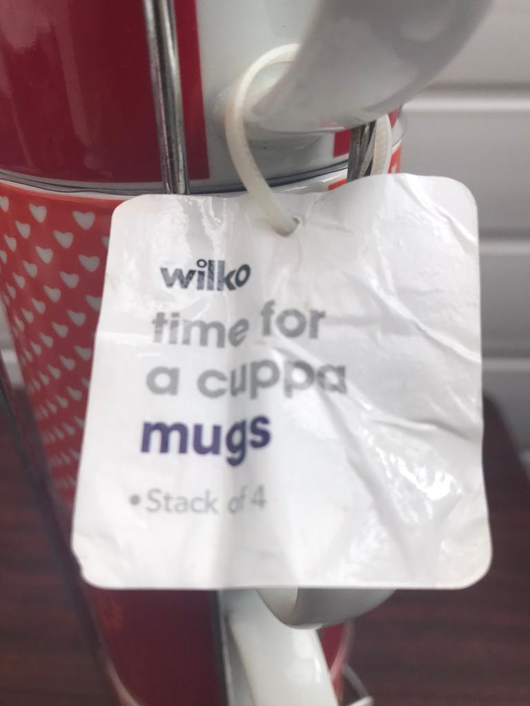 Wilko Set Of 4 Mugs In Chrome Stand 2 In Sandwell West Midlands Gumtree