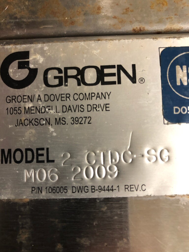 GROEN STEAM JACKETED KETTLES 2 CTDC-3-20-SG NATURAL GAS