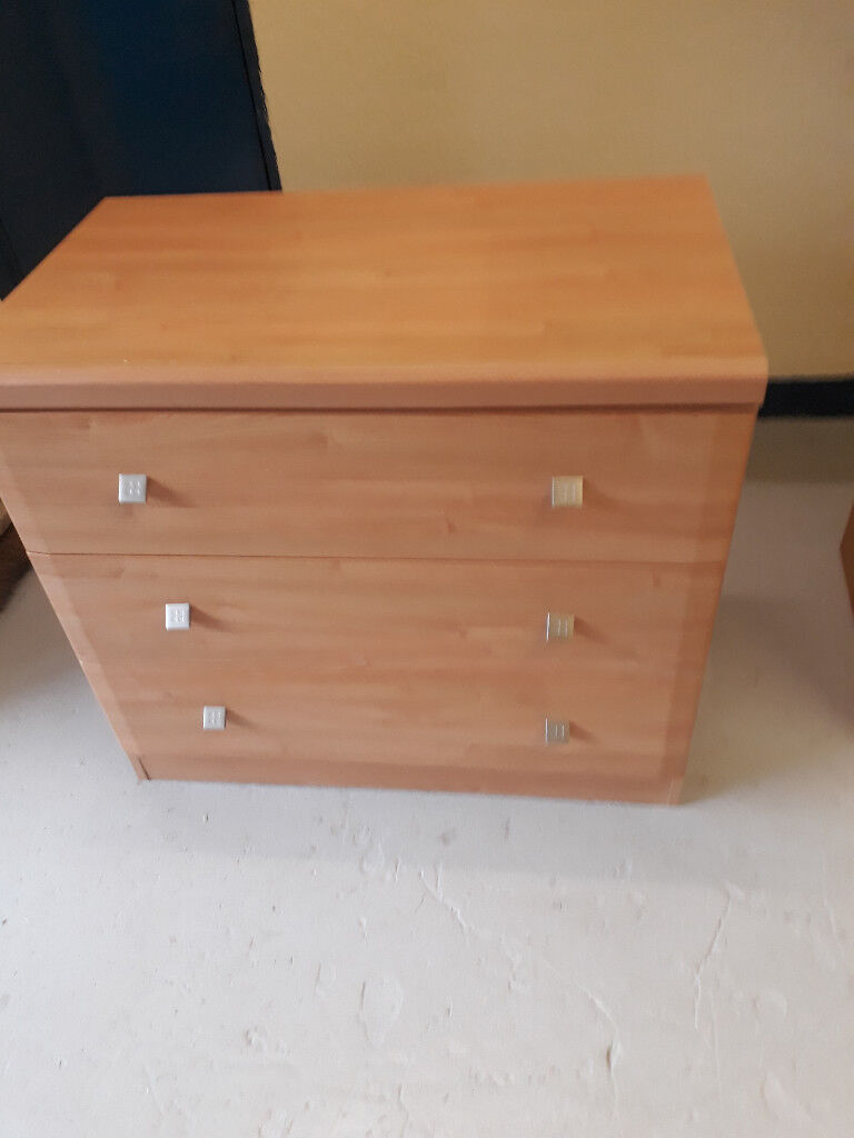 3 Drawer Light Brown Chest Of Drawers In Sunderland Tyne And