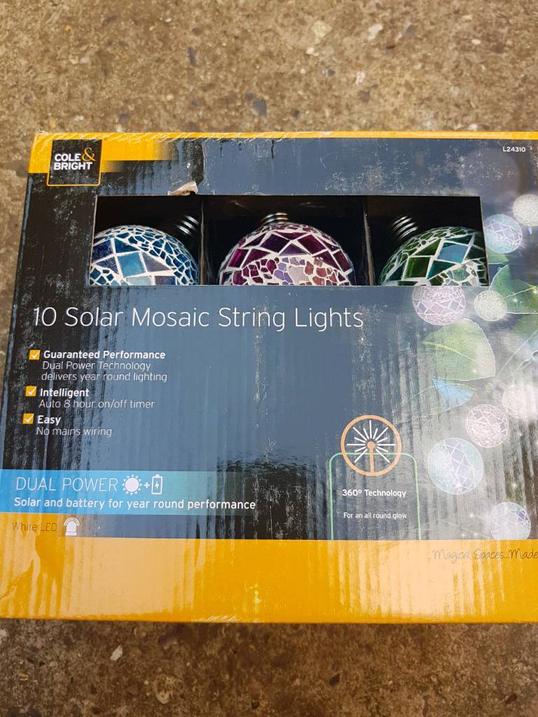 10 solar mosaic string light | in Kings Lynn, Norfolk | Gumtree