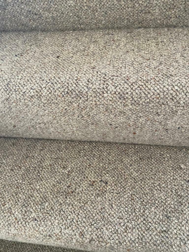 Berber stair wool grey fawn quality carpet in Kilmarnock, East