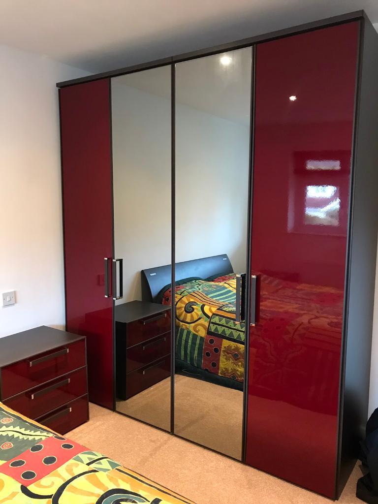 Nolte Mobel Wardrobes Doubles 4 Doors German Bedroom Furniture Quality