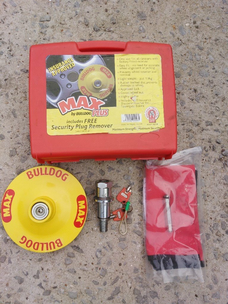Bulldog Caravan wheel lock will fit all Alko caravan chassis receivers