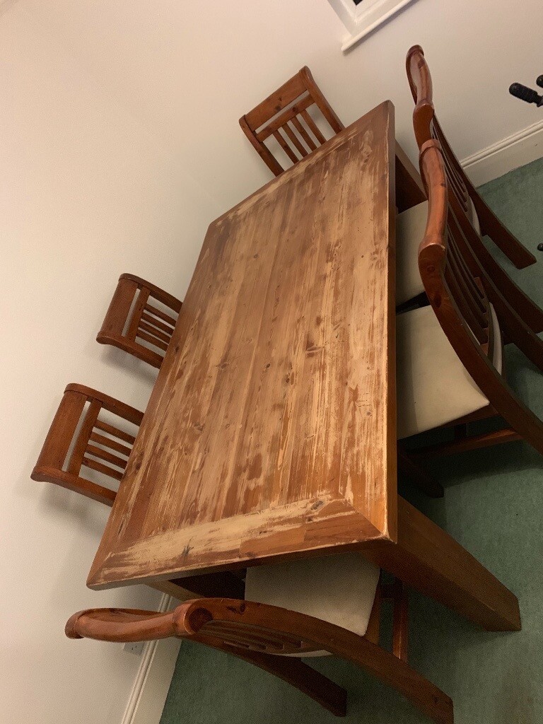 Dining room table solid wood with 6 chairs | in Henleaze, Bristol | Gumtree