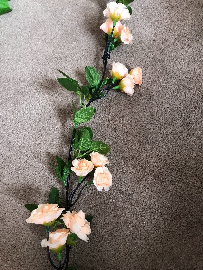 Peach flower garlands for wedding decoration in Bristol