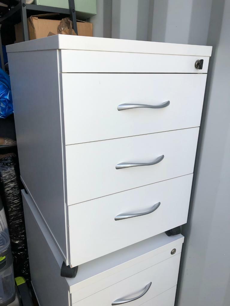 Pair of white desk drawers in Bournemouth, Dorset Gumtree
