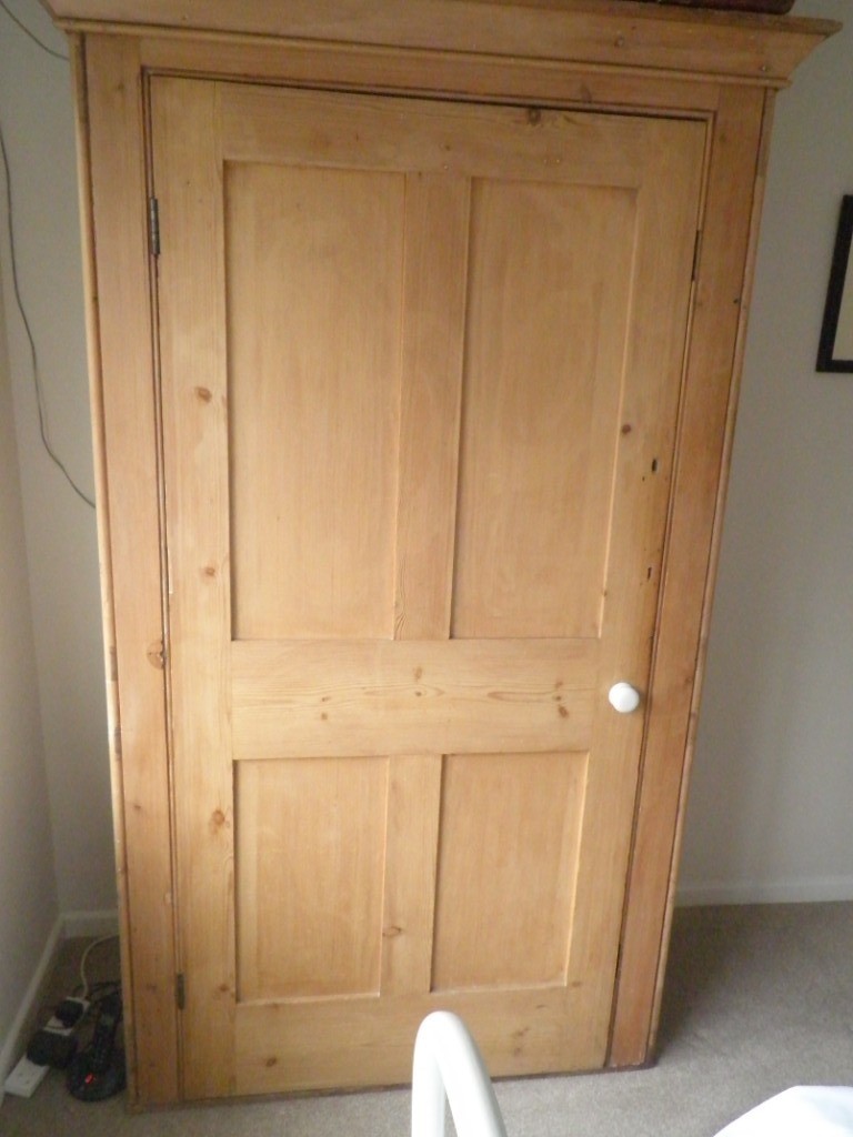 Pine Linen Cupboard Vintage Victorian could be Larder storage in