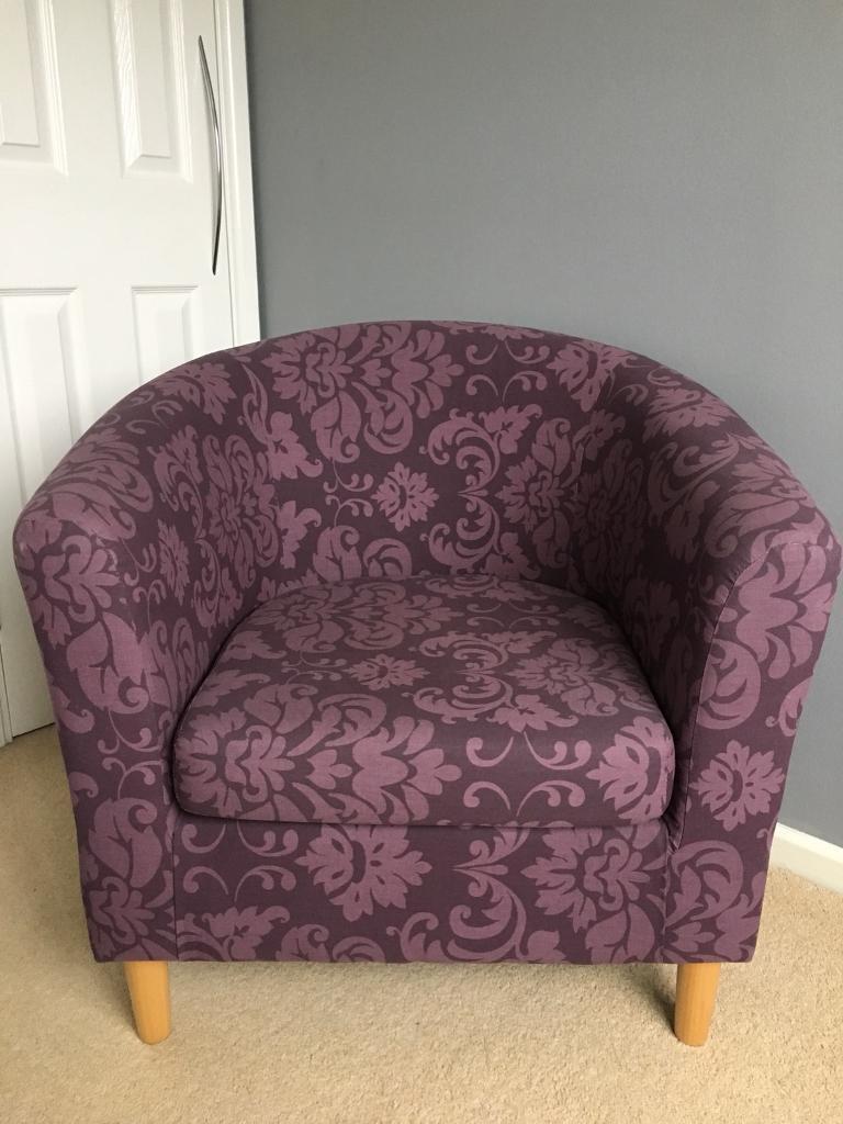 Plum/purple tub chair in StokeonTrent, Staffordshire Gumtree