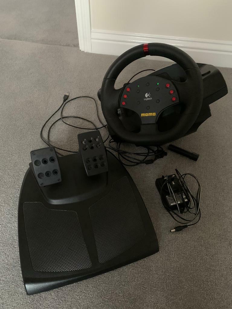 Logitech MOMO Steering Wheel & Pedals in Aylesbury, Buckinghamshire