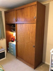 Set If 3 Mirrored Sliding Wardrobe Door Panels And Tracks From