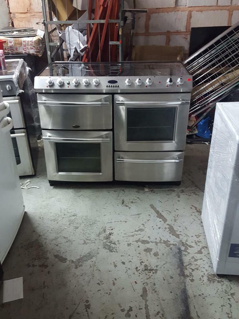 BELLING 100CM WIDE ELECTRIC RANGE COOKER STAINLESS STEEL in