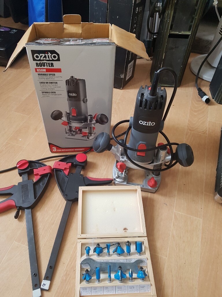 Ozito router, clamps and router bits . in York, North Yorkshire Gumtree