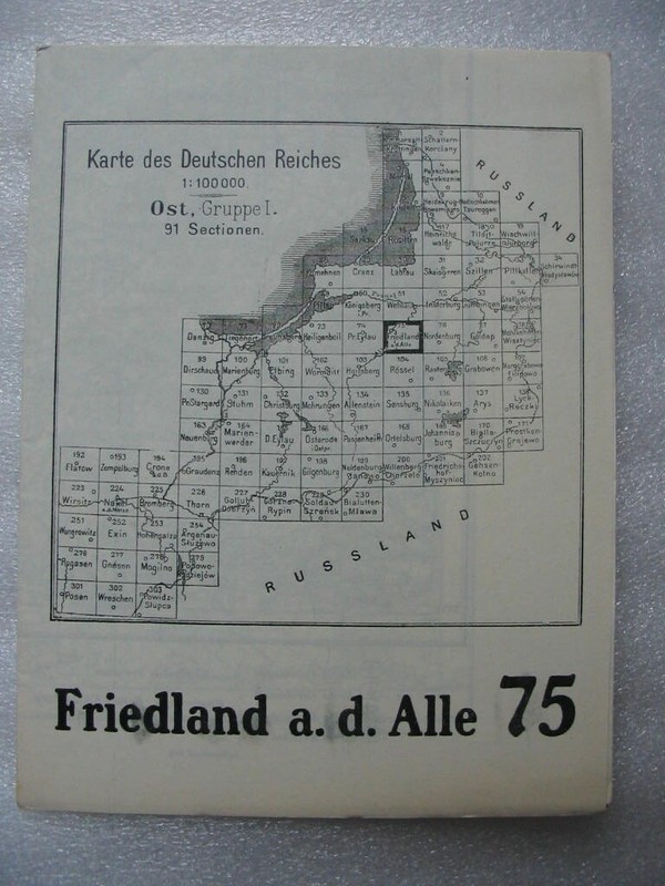 Karte Des Deutschen Reiches  75  Friedland A.D. Alle