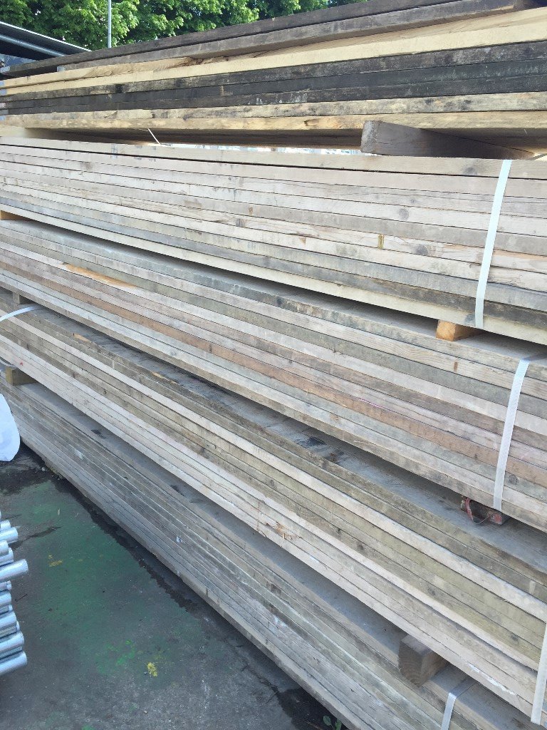 Reclaimed used scaffold boards ideal for furniture etc £7.50each 3.9m