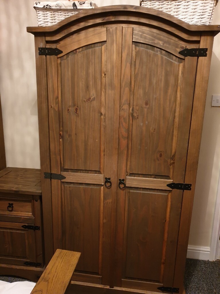 Reduced Again 2 Wardrobes Solid Wood In Worsley Manchester