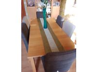 Extending Dinning Table and 6 Chairs