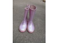 CHILDRENS Pink / PALE PURPLE WELLIES in size 12