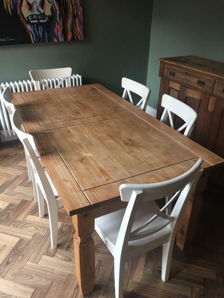 Solid wood dining table and 6 chairs | in Ravenhill, Belfast | Gumtree