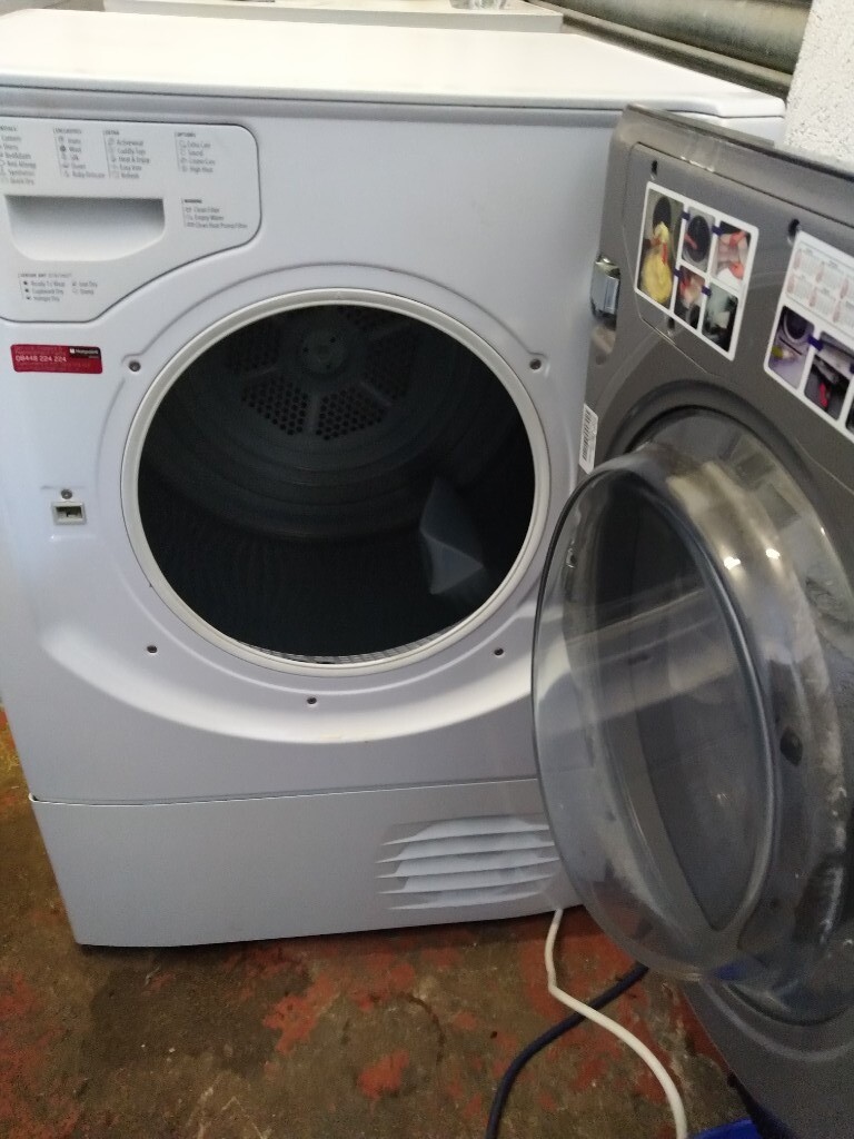 9KG HOTPOINT AQC94F5E AQUALTIS HEATPUMP TUMBLE DRYER IN WHITE in