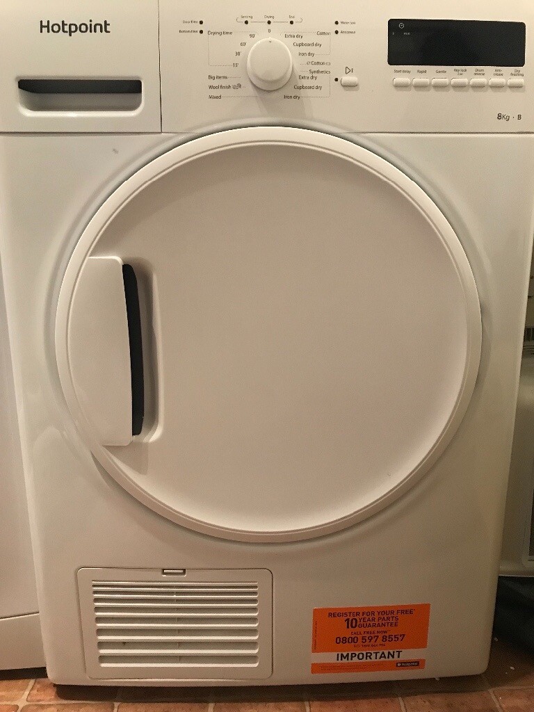 Hotpoint condenser tumble dryer, 8kg load, white in Swallownest