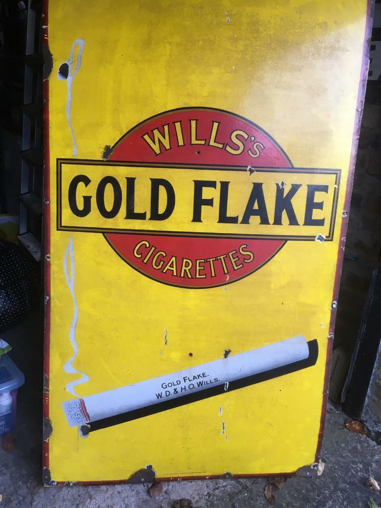 Original gold flake enamel sign in Kings Langley, Hertfordshire Gumtree