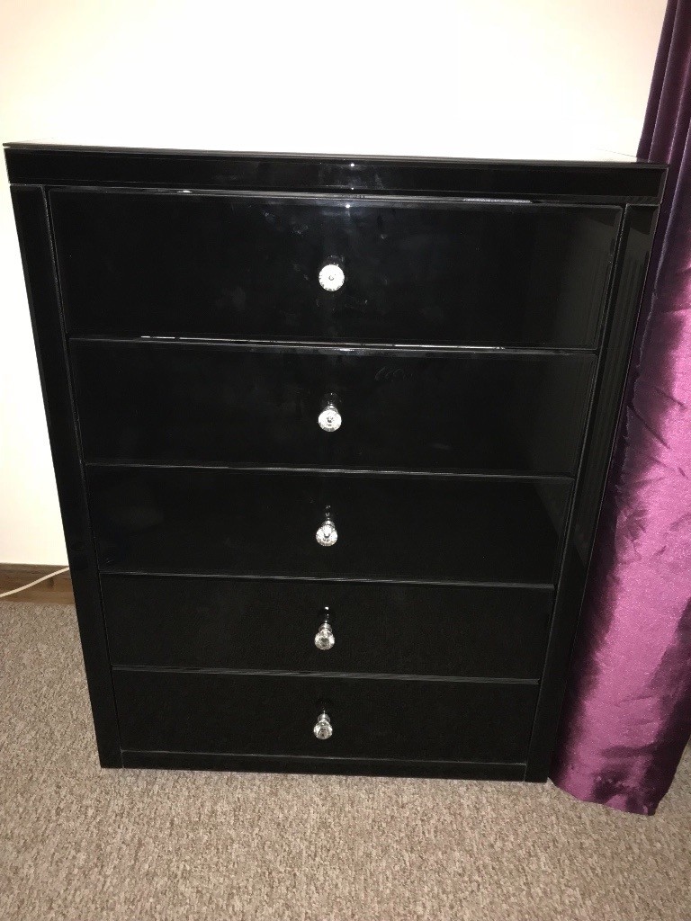 Black Glass Chest Drawers Brand New In Falkirk Gumtree