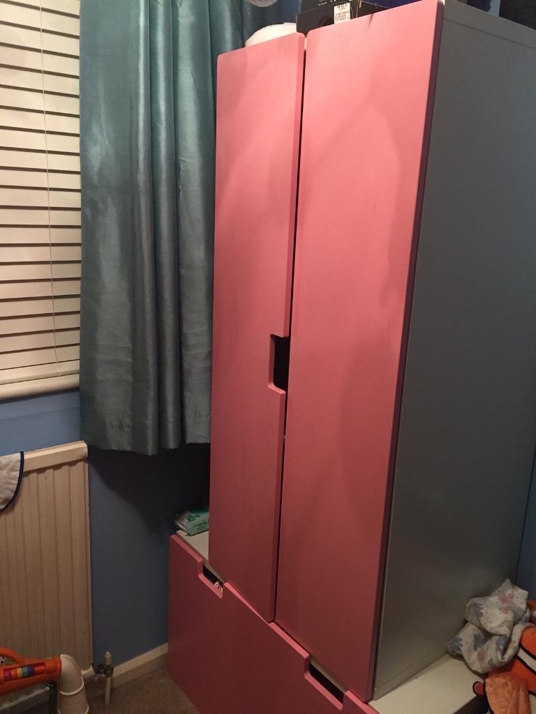 Ikea Stuva kids wardrobe and toy box in pink in Alvaston, Derbyshire