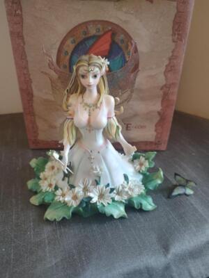 Munro Linda Biggs Diamonds & Daisies Fairy 2005 Dragonsite NOS Damaged Ltd Ed