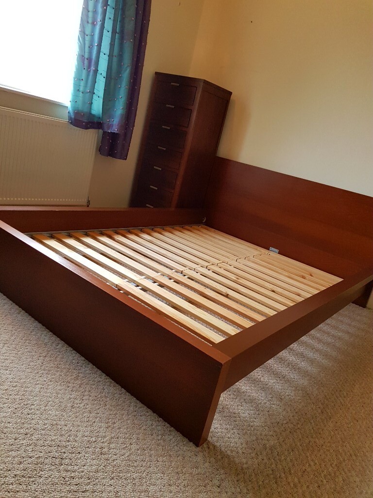 SOLD Ikea malm double bed frame NO SLATS OR MATTRESS in Oadby