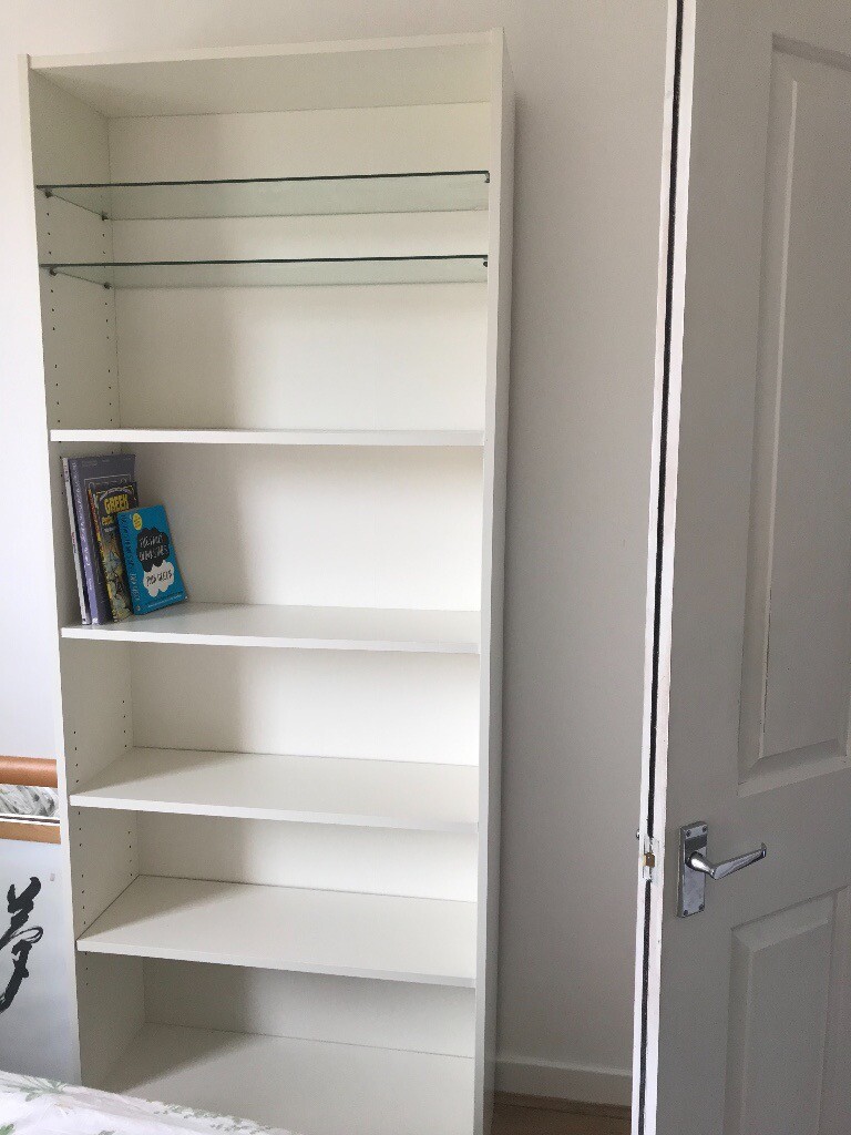Tall ikea white shelving unit display or bookcase in Balgreen
