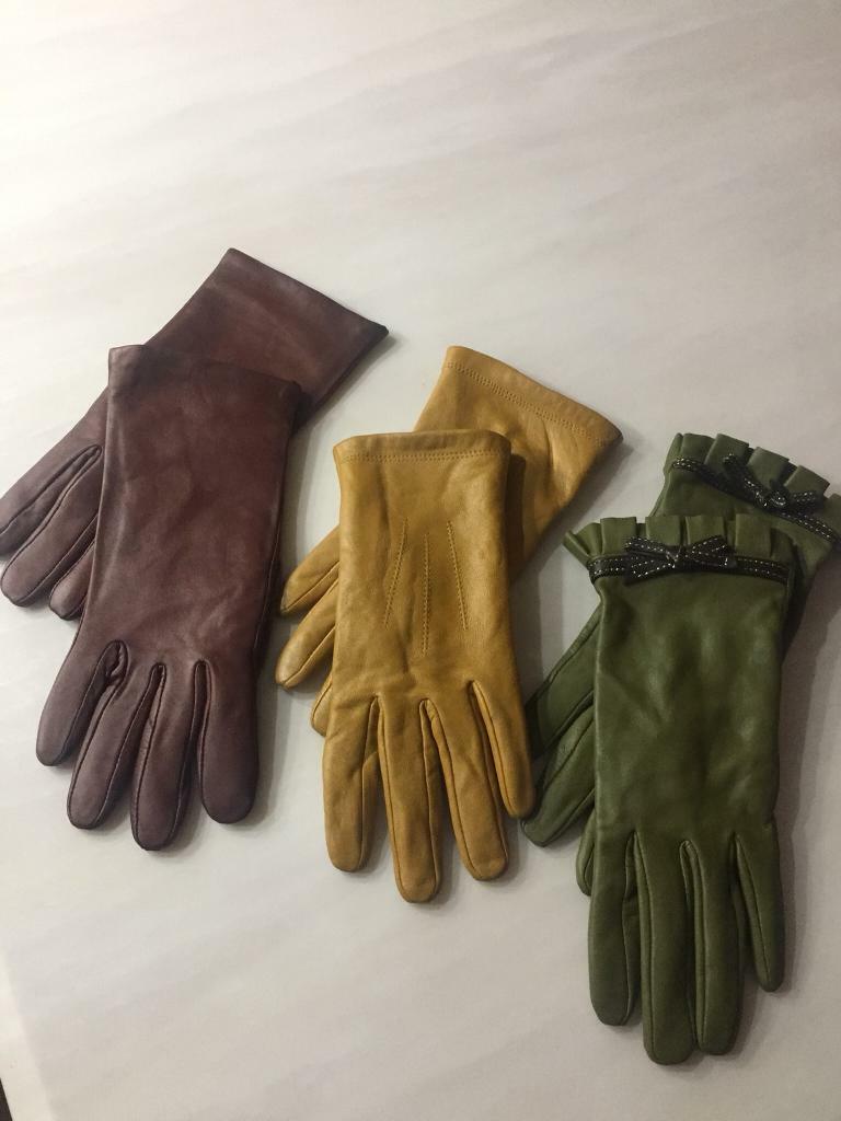 3 Pair Of Ladies Leather Gloves (M&S) in Lisburn, County Antrim