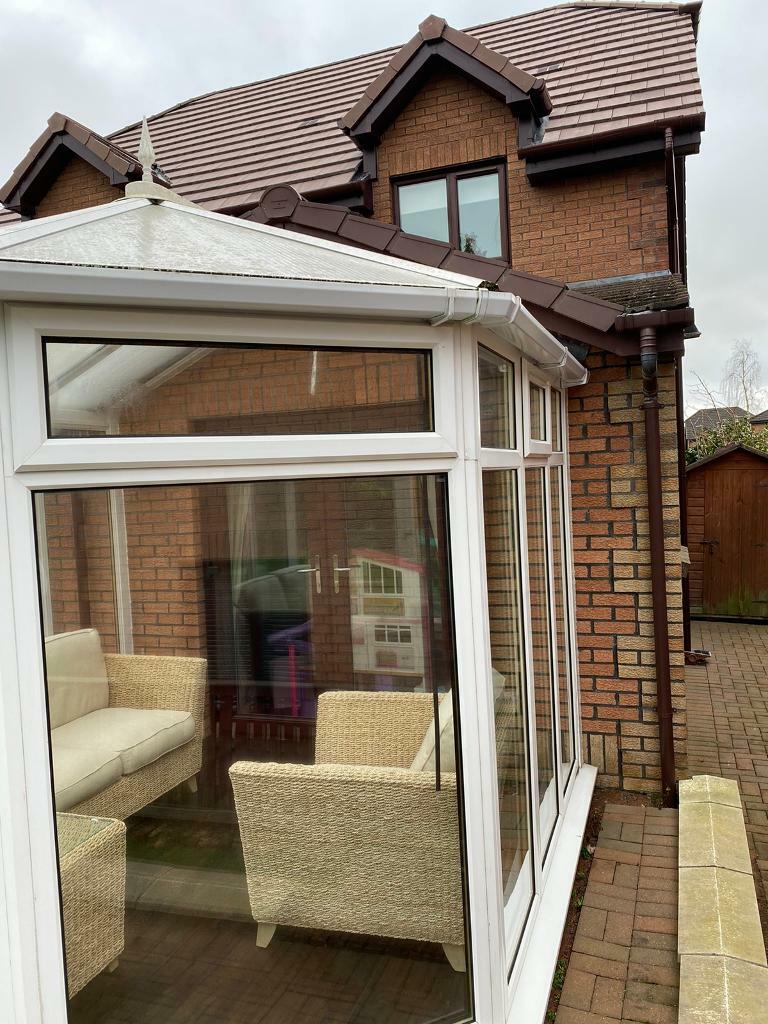 3m x 3m white PVC Conservatory in East End, Glasgow 