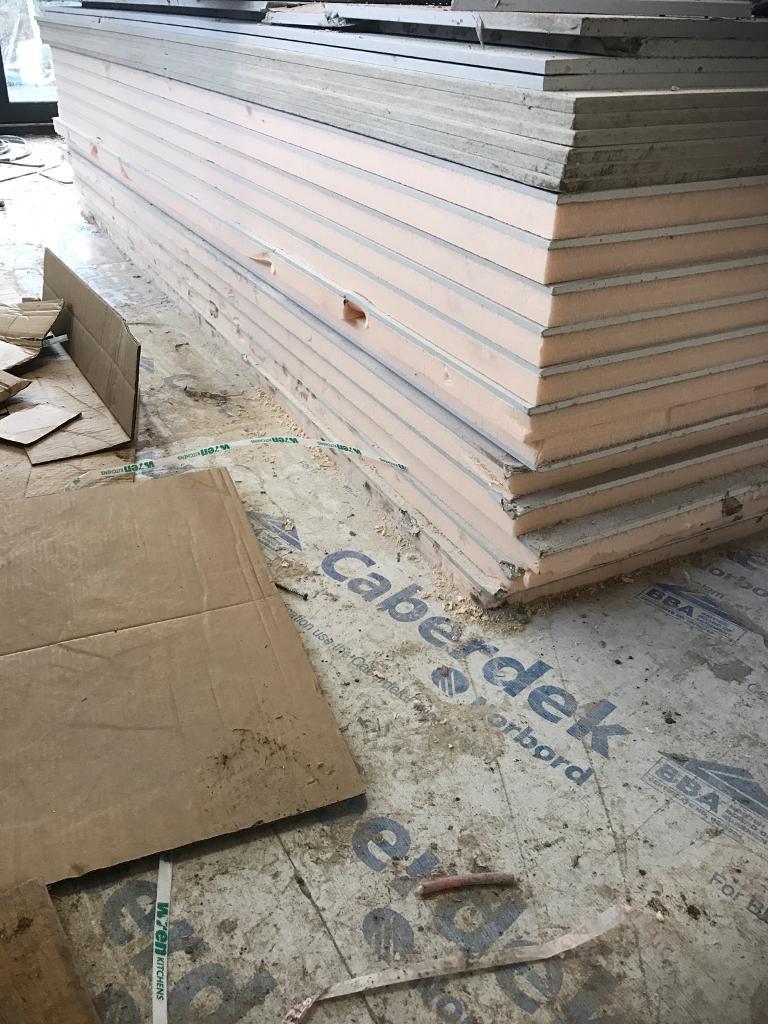 12 sheets of 40mm Knauf thermal laminated plus Insulated plasterboard