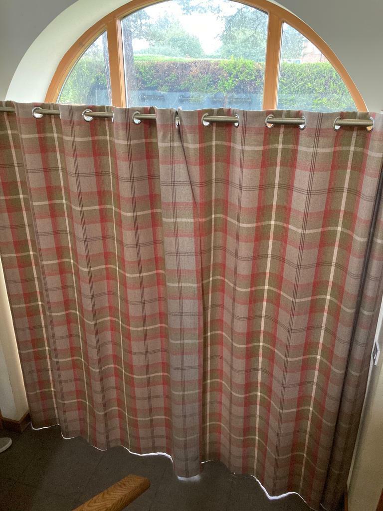 Lined wool tartan curtains (dunelm) in Yarm, County Durham Gumtree