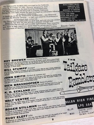 RARE Dixieland Jazz Catalog 1966 New Orleans Jazz Record Society Albums 45s