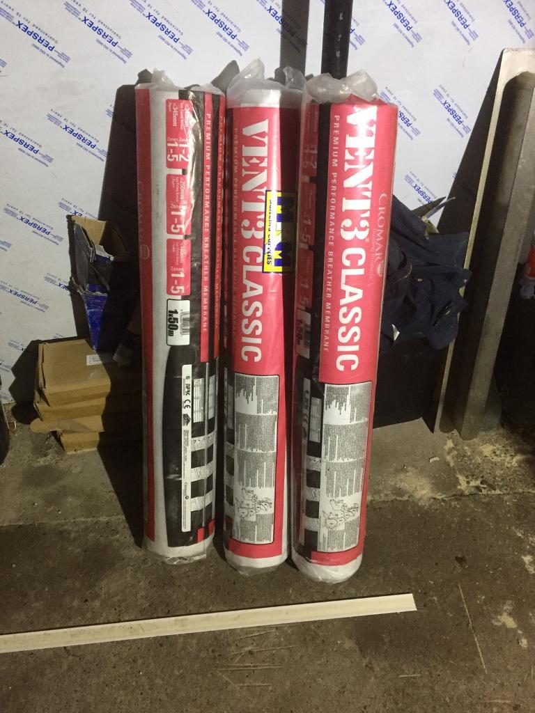 CROMAR Breathable Membrane 3 ROLLS of 1M x 50m Roll Vent 3 CLASSIC TILE