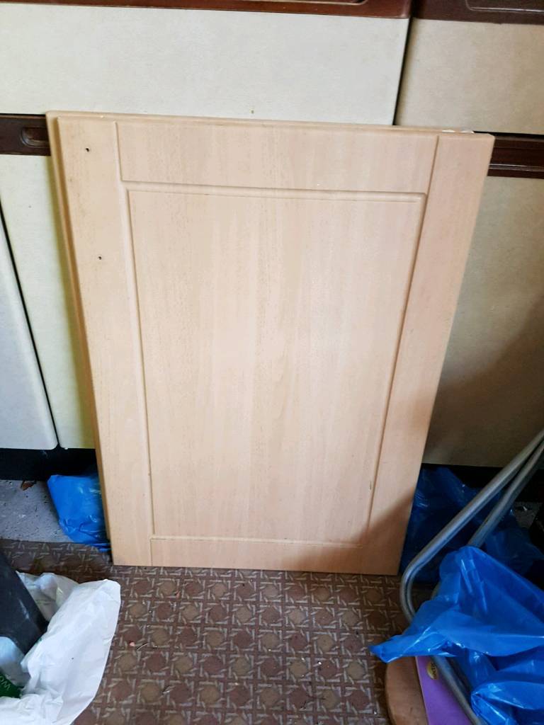 2 X B&Q IT KITCHENS CHILTON BEECH EFFECT STANDARD DOOR (W)500MM in