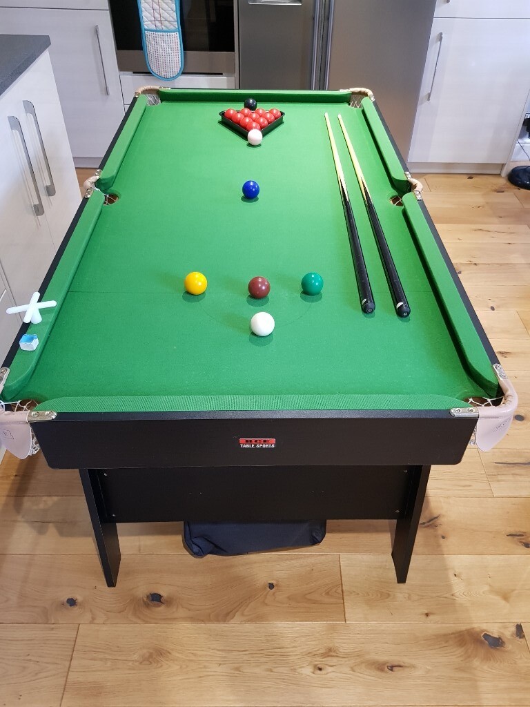 6ftx3FT BCE FOLDING SNOOKER AND POOL TABLE EXCELLENT CONDITION ALL
