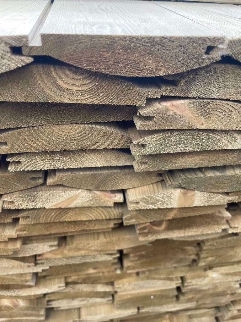 Wooden planks, Treated Loglap Cladding. LOG LAP, timber, 3.9m in Burscough, Lancashire Gumtree
