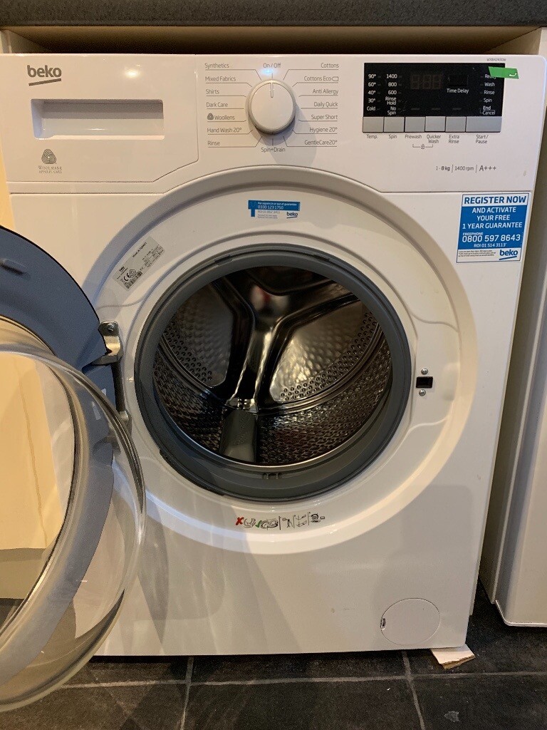 Washing machine, Beko 8KG, 1400rpm, 14 months old. in Newcastleunder