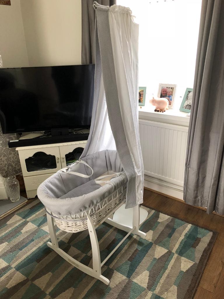 Clair De Lune Moses Basket Stand And Drape In Hengoed
