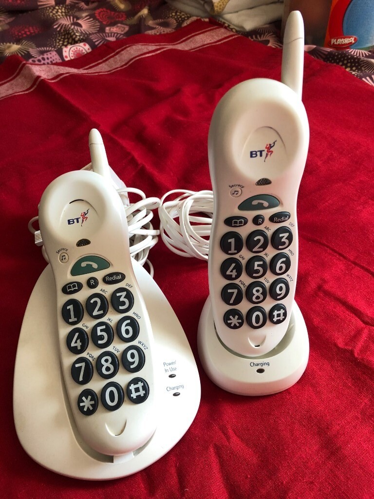 BT Freestyle 60 Twin Cordless Telephone Big Buttons 2 Handsets